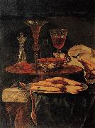 Christian Berentz Still-Life with Crystal Glasses and Sponge-Cakes Germany oil painting artist